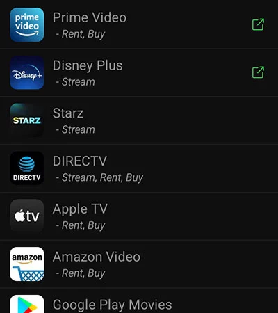 FavFind Movie Streaming Availability